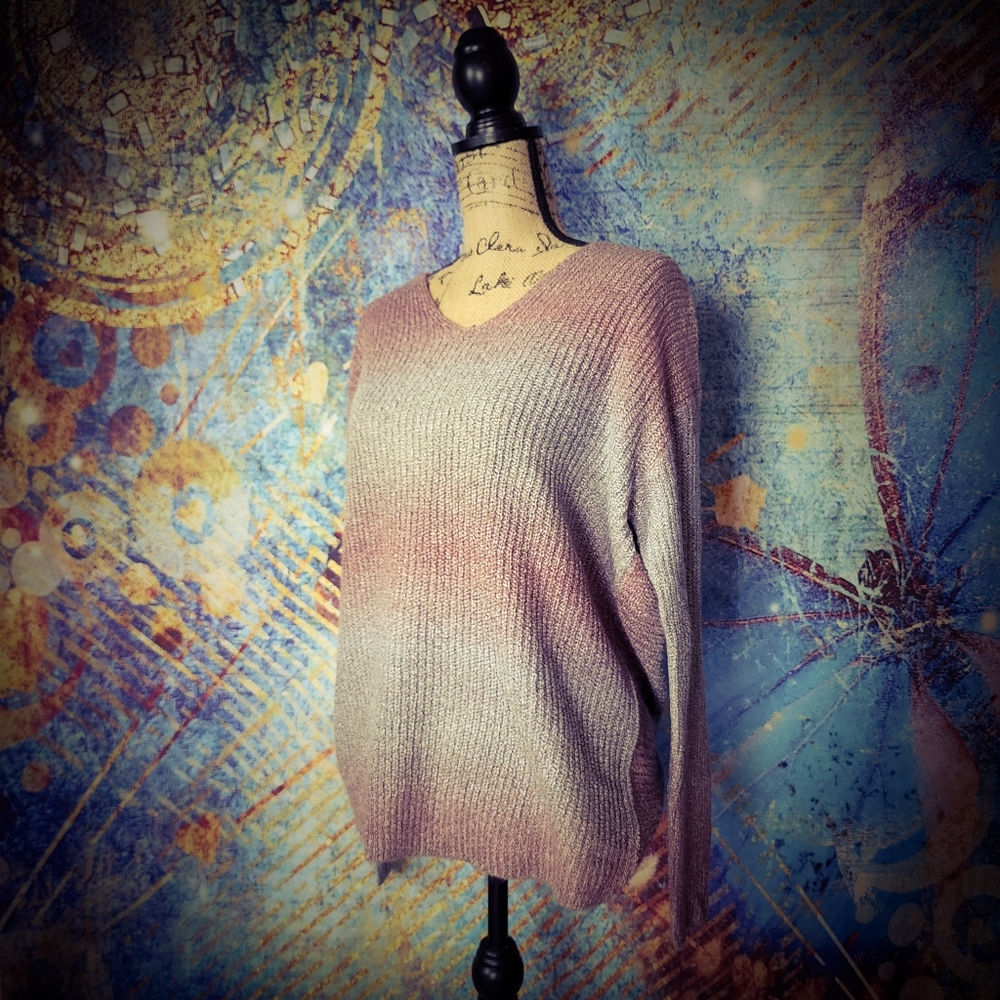 William Rast Twist Back V-Neck Sweater